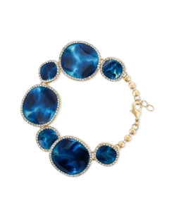 Bijou Brigitte Bracelet - Blue Enamel Hot
