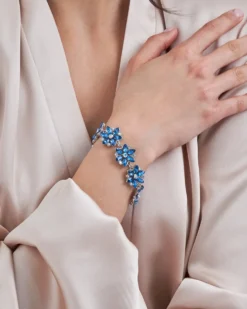 Bijou Brigitte Bracelet - Blue Flower Clearance