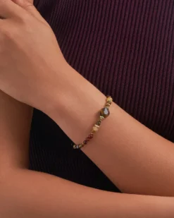 Bijou Brigitte Bracelet - Brown Agate Sale