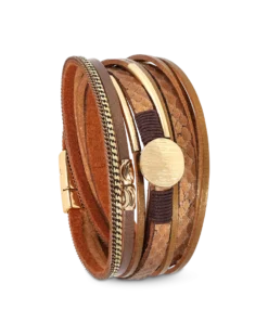 Bijou Brigitte Bracelet - Brown Nature Clearance