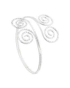 Bijou Brigitte Bracelet de biceps - Silver Swirl New
