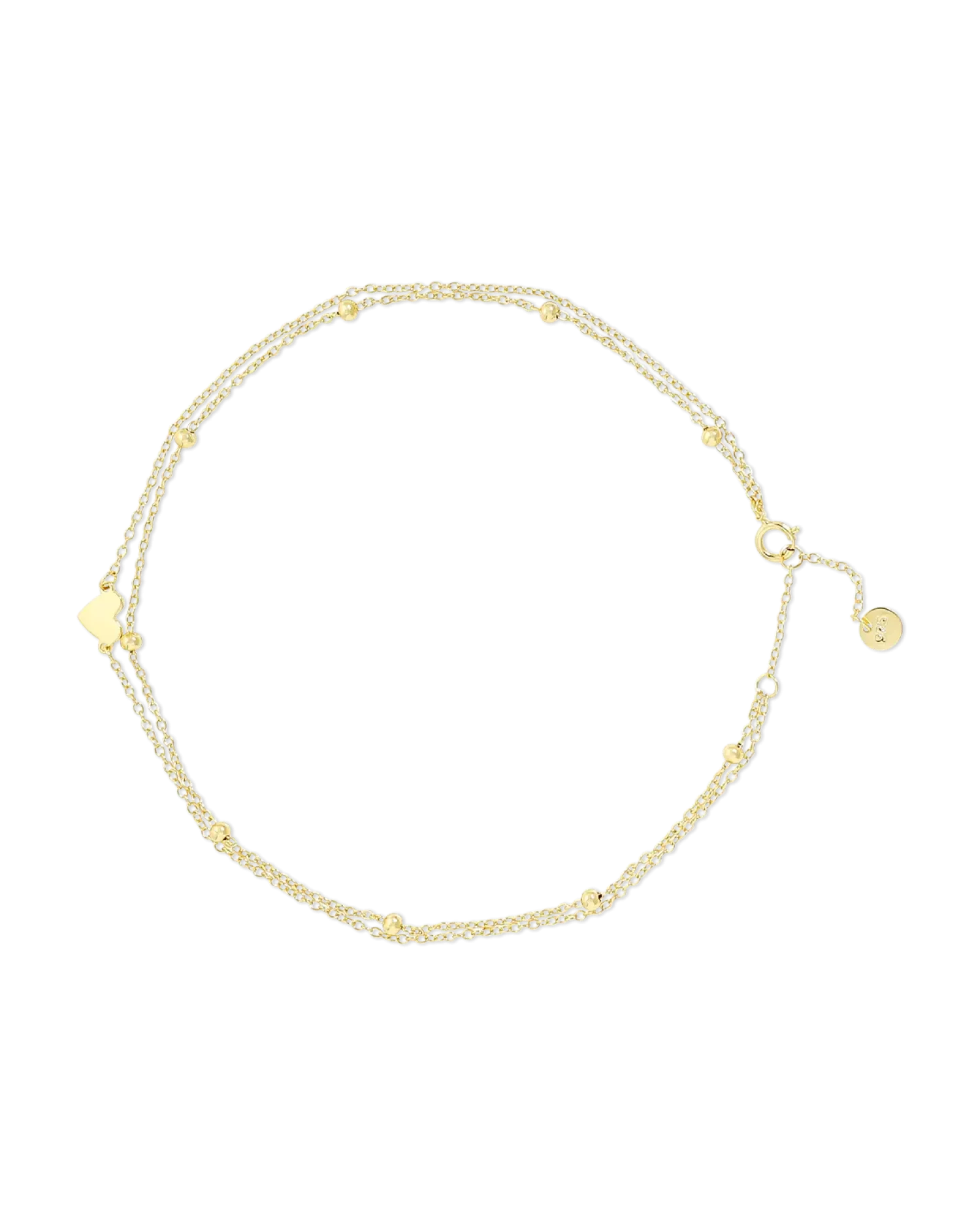 Bijou Brigitte Bracelet de cheville - Golden Hearts Clearance