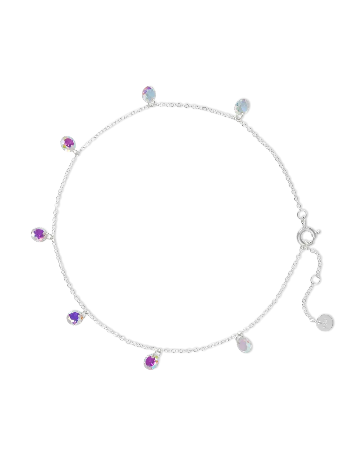 Bijou Brigitte Bracelet de cheville - Rainbow Zirconia Sale