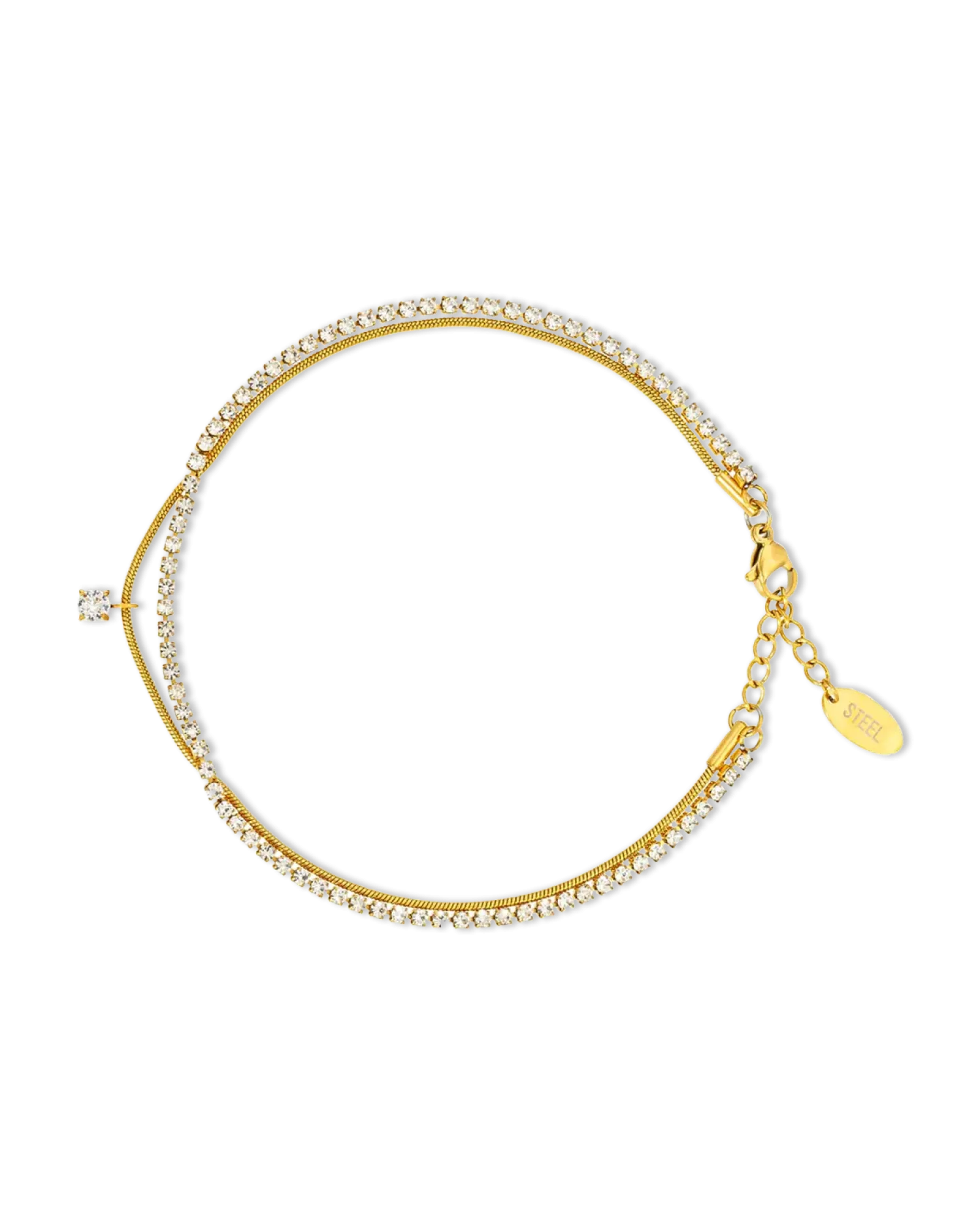 Bijou Brigitte Bracelet de cheville - Sparkling Steel Clearance