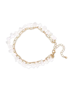 Bijou Brigitte Bracelet de cheville - White Jade Clearance