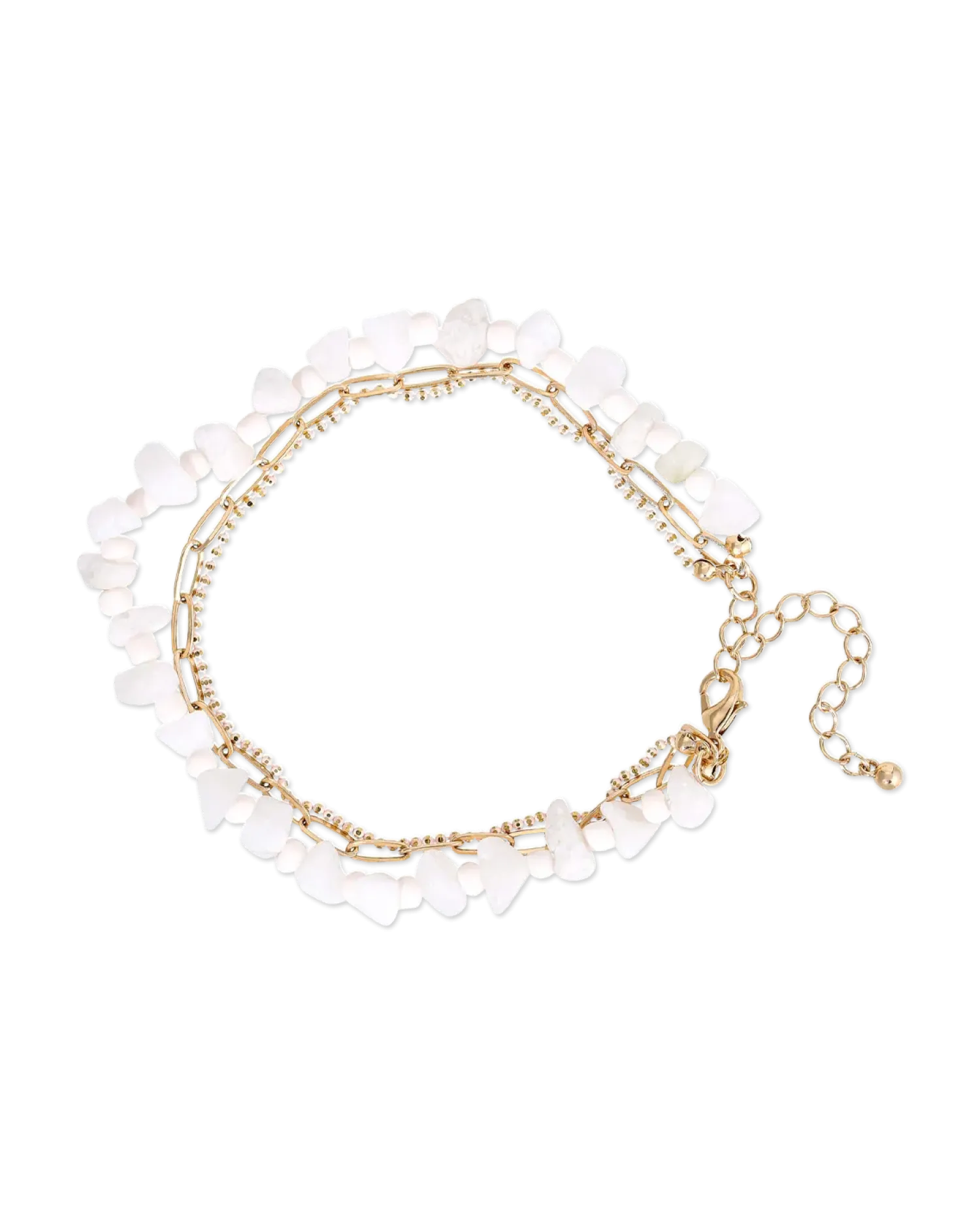 Bijou Brigitte Bracelet de cheville - White Jade Clearance