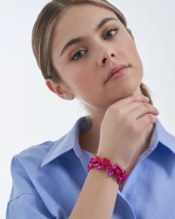 Bijou Brigitte Bracelet - Floral Pink