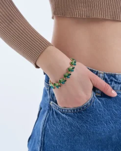 Bijou Brigitte Bracelet - Golden Leaves Discount