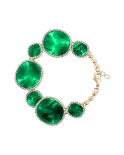 Bijou Brigitte Bracelet - Green Enamel Discount