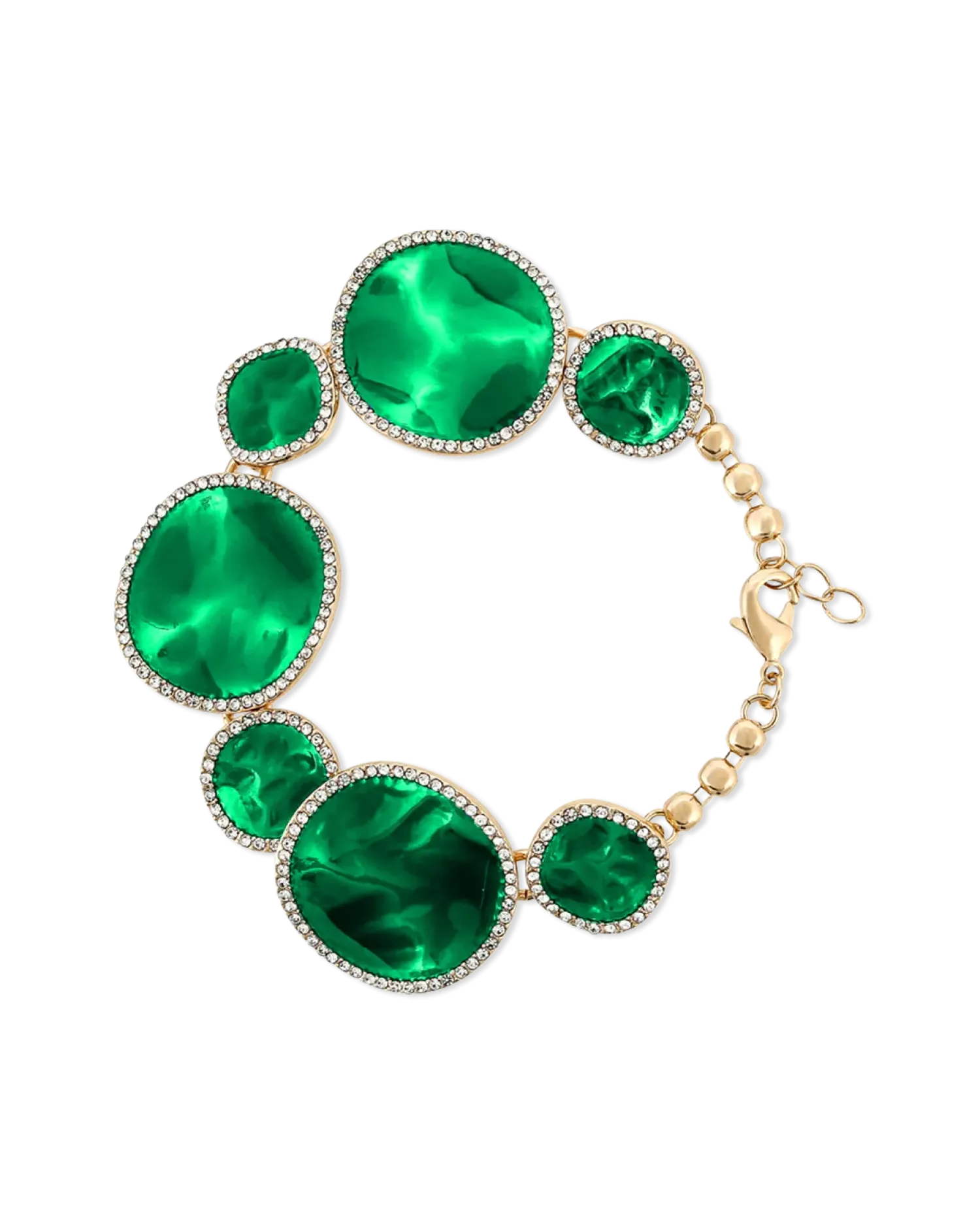 Bijou Brigitte Bracelet - Green Enamel Discount
