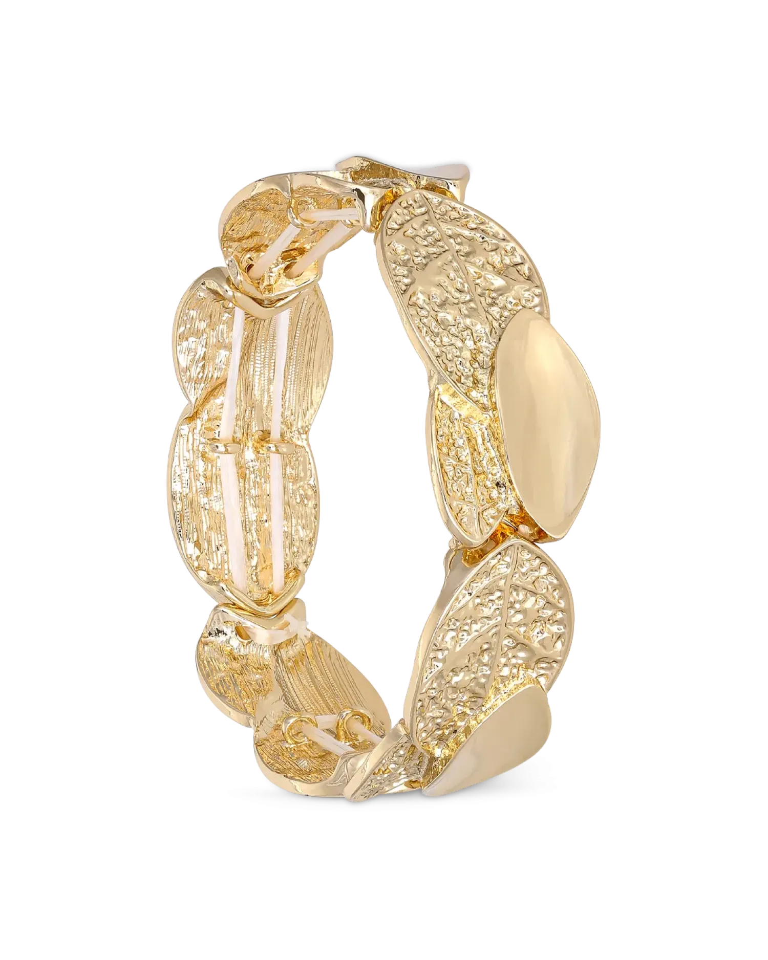Bijou Brigitte Bracelet - Hammered Leaf Discount