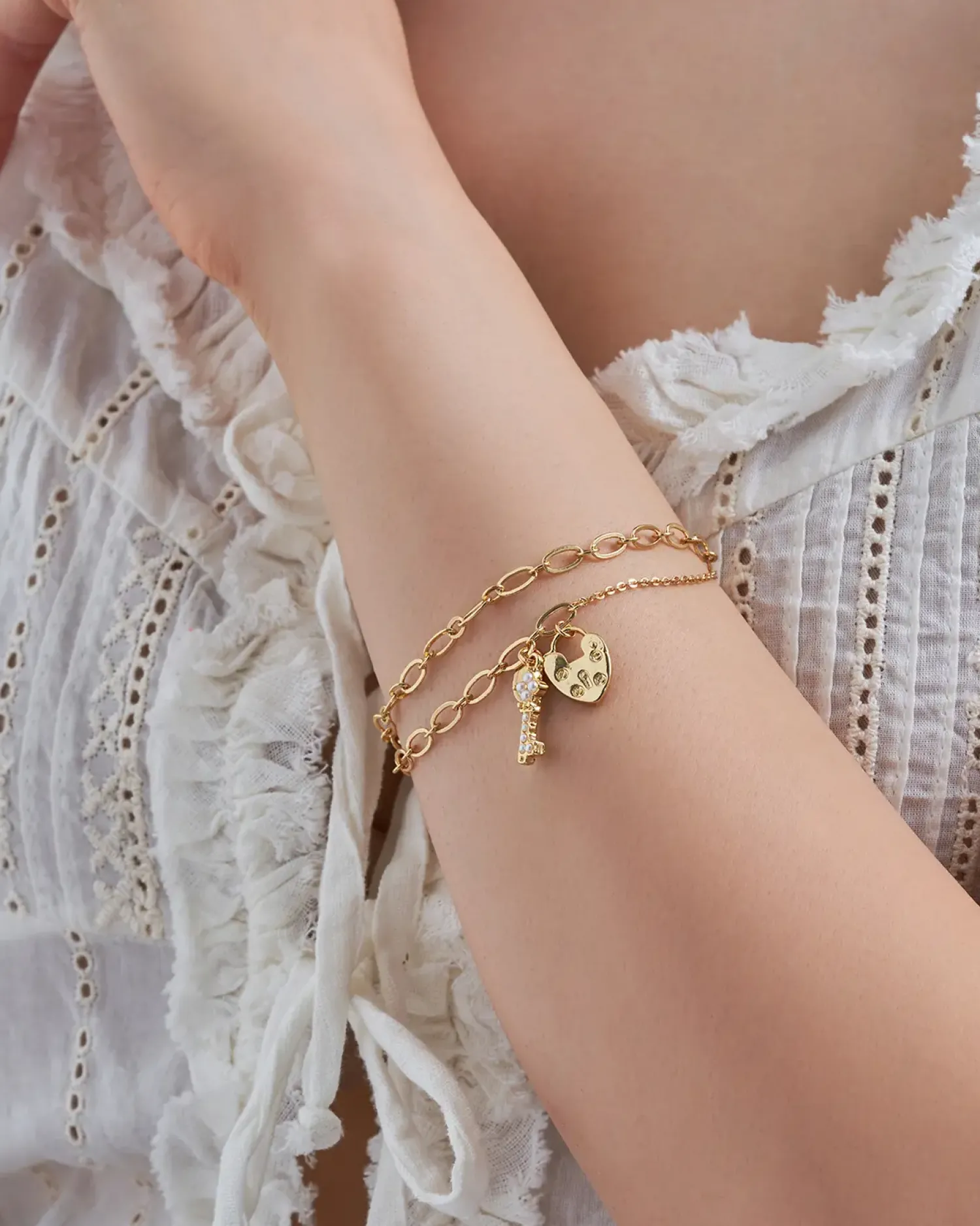 Bijou Brigitte Bracelet - Heart Lock Discount