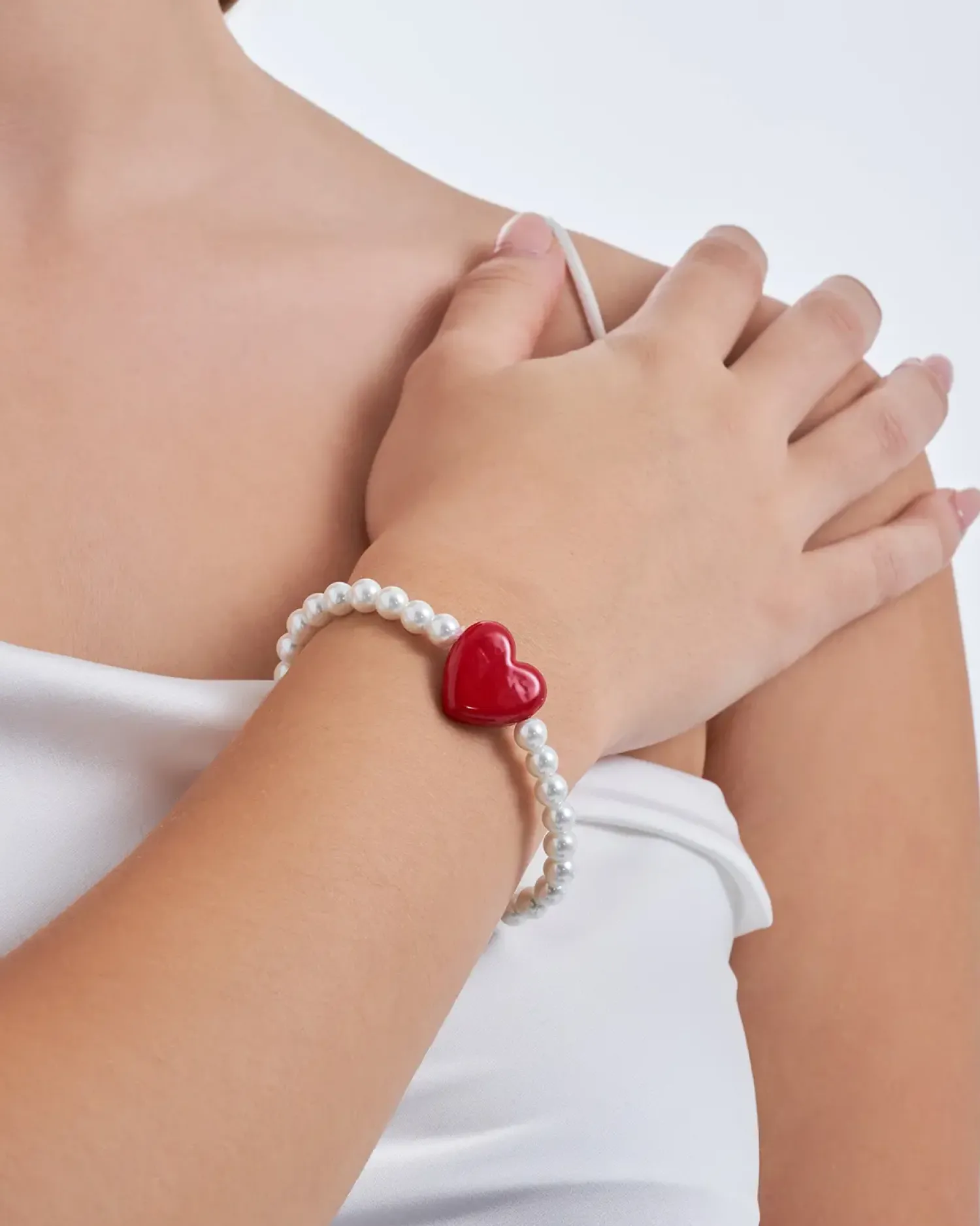 Bijou Brigitte Bracelet - Heart Pearl
