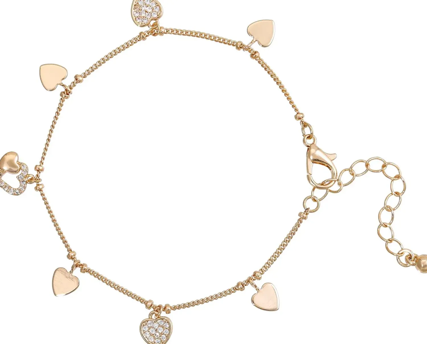 Bijou Brigitte Bracelet - Heart Pendants Clearance