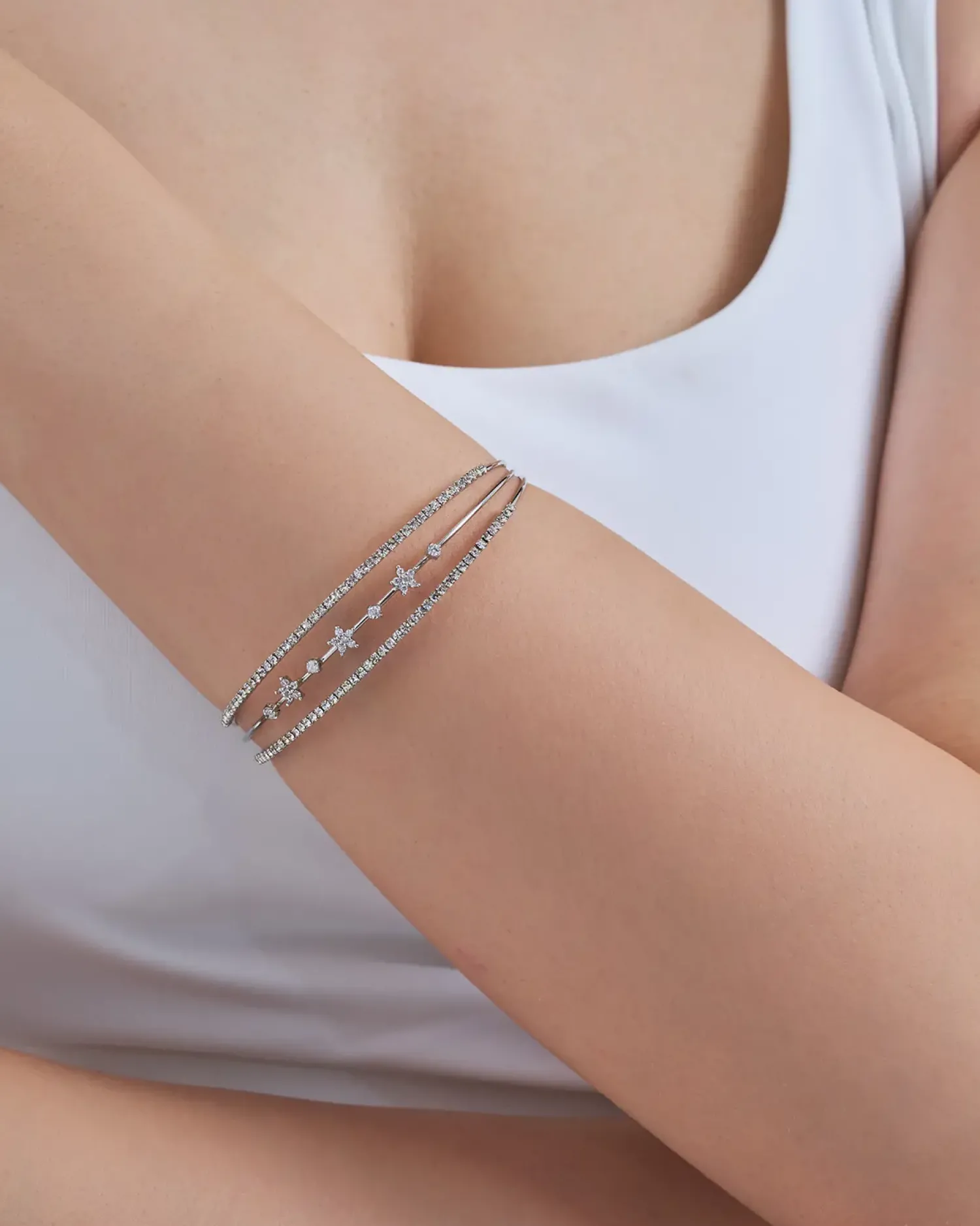 Bijou Brigitte Bracelet jonc - Floral Shimmer Outlet