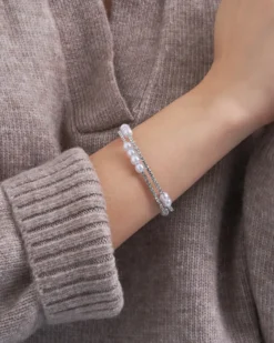 Bijou Brigitte Bracelet jonc - Gleaming Pearls