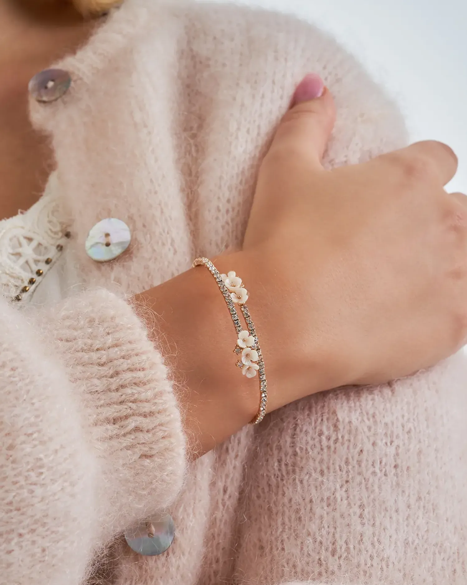 Bijou Brigitte Bracelet jonc - Golden Floral Discount