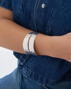 Bijou Brigitte Bracelet jonc - Hammered Double Hot