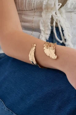 Bijou Brigitte Bracelet jonc - Hammered Leaf Outlet