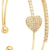 Bijou Brigitte Bracelet jonc - Heart Rows Best
