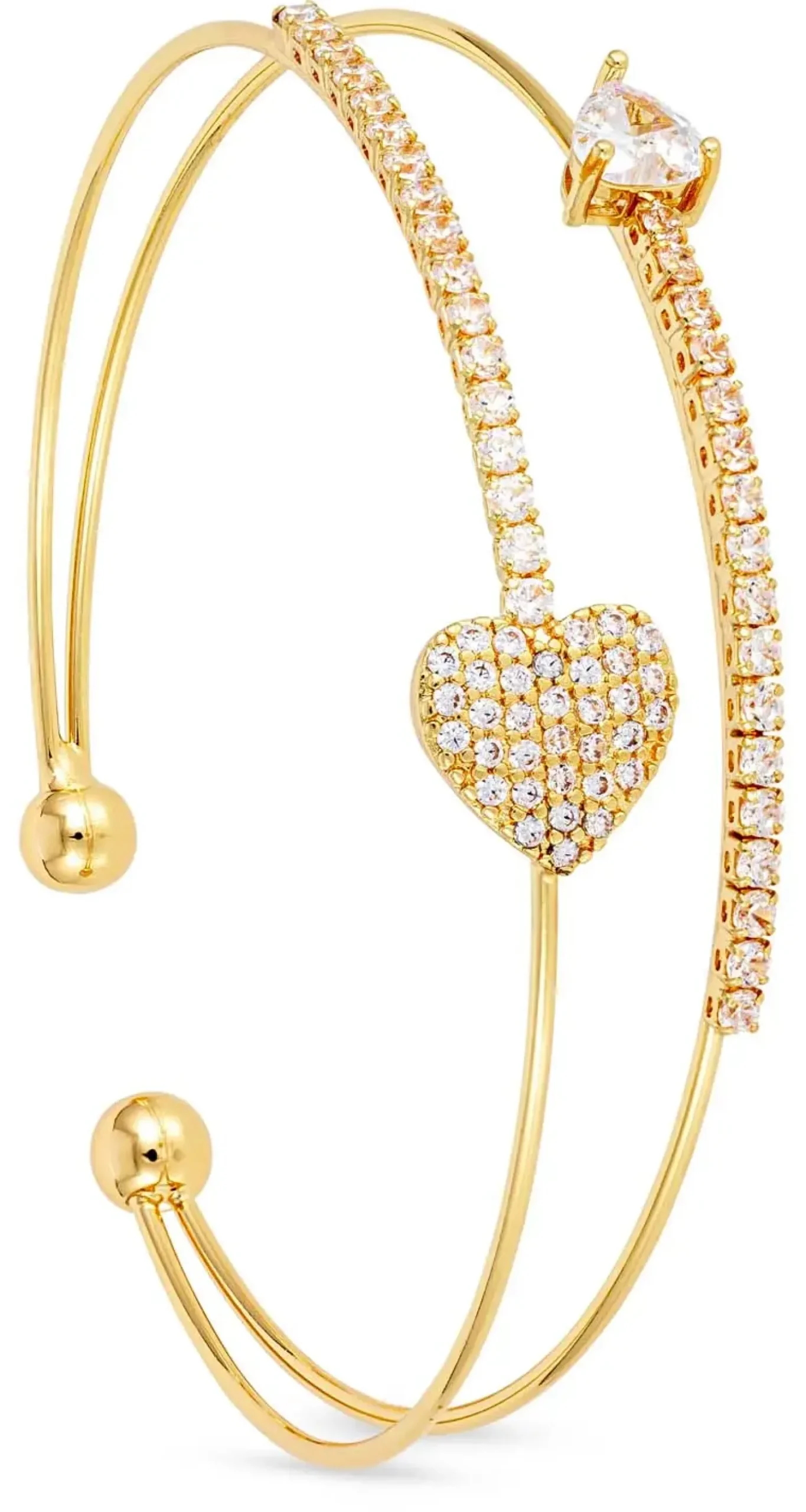 Bijou Brigitte Bracelet jonc - Heart Rows Best