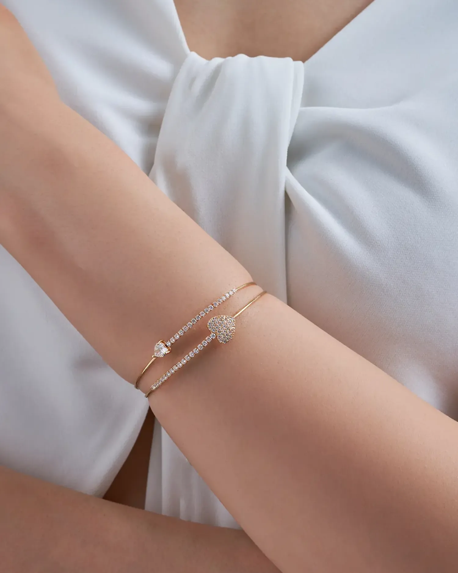 Bijou Brigitte Bracelet jonc - Heart Rows Best