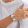 Bijou Brigitte Bracelet jonc - Silver Blossom Clearance