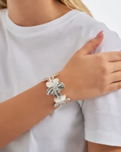 Bijou Brigitte Bracelet jonc - Silver Blossom Clearance