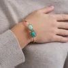 Bijou Brigitte Bracelet jonc - Square Amazonite
