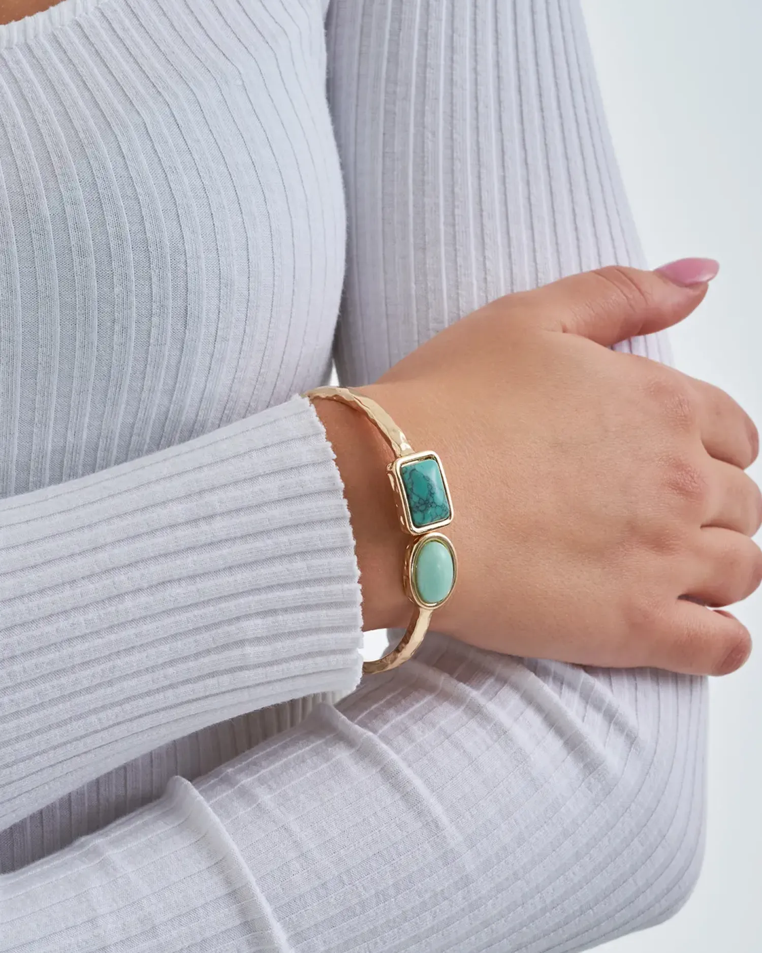 Bijou Brigitte Bracelet jonc - Square Amazonite