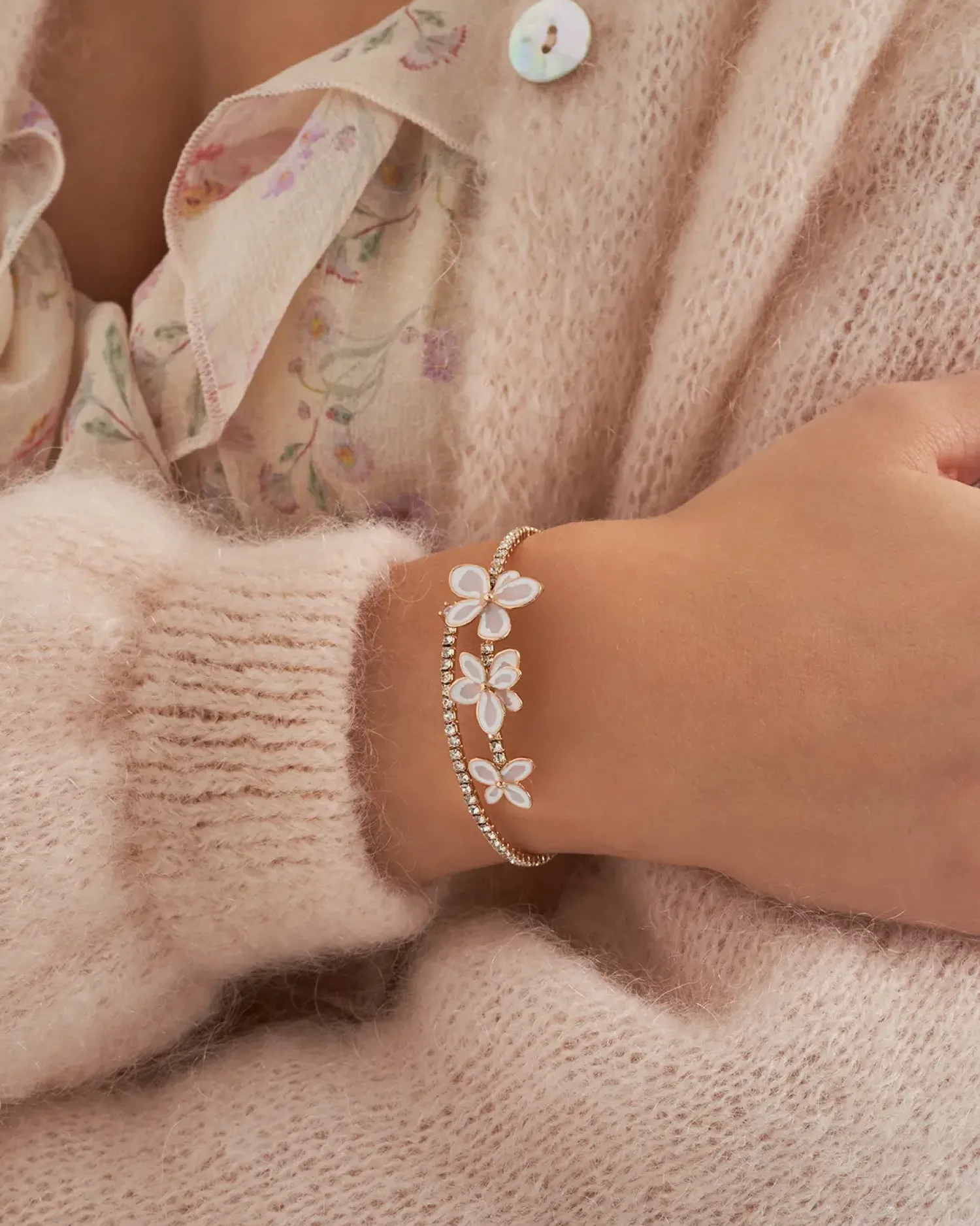 Bijou Brigitte Bracelet jonc - Three Flowers Best