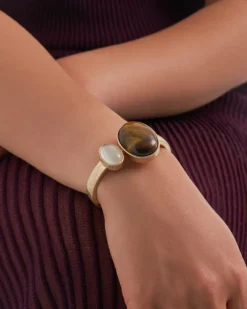 Bijou Brigitte Bracelet jonc - Tiger Eye Clearance