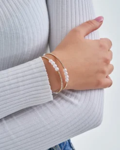 Bijou Brigitte Bracelet jonc - White Pearls Online