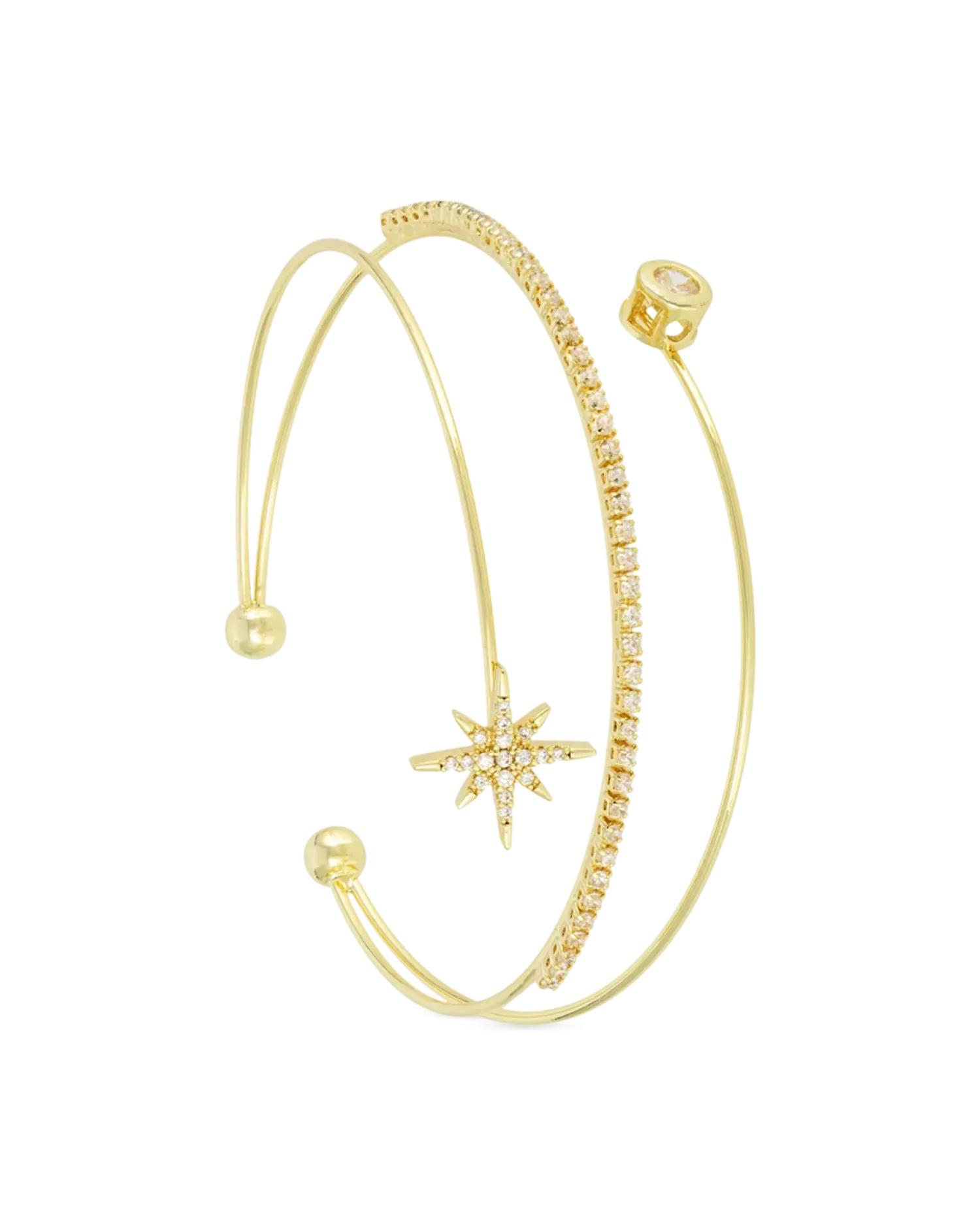 Bijou Brigitte Bracelet jonc - Zircona Stars Best