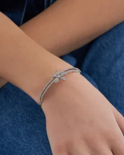 Bijou Brigitte Bracelet jonc - Zirconia Flower Outlet