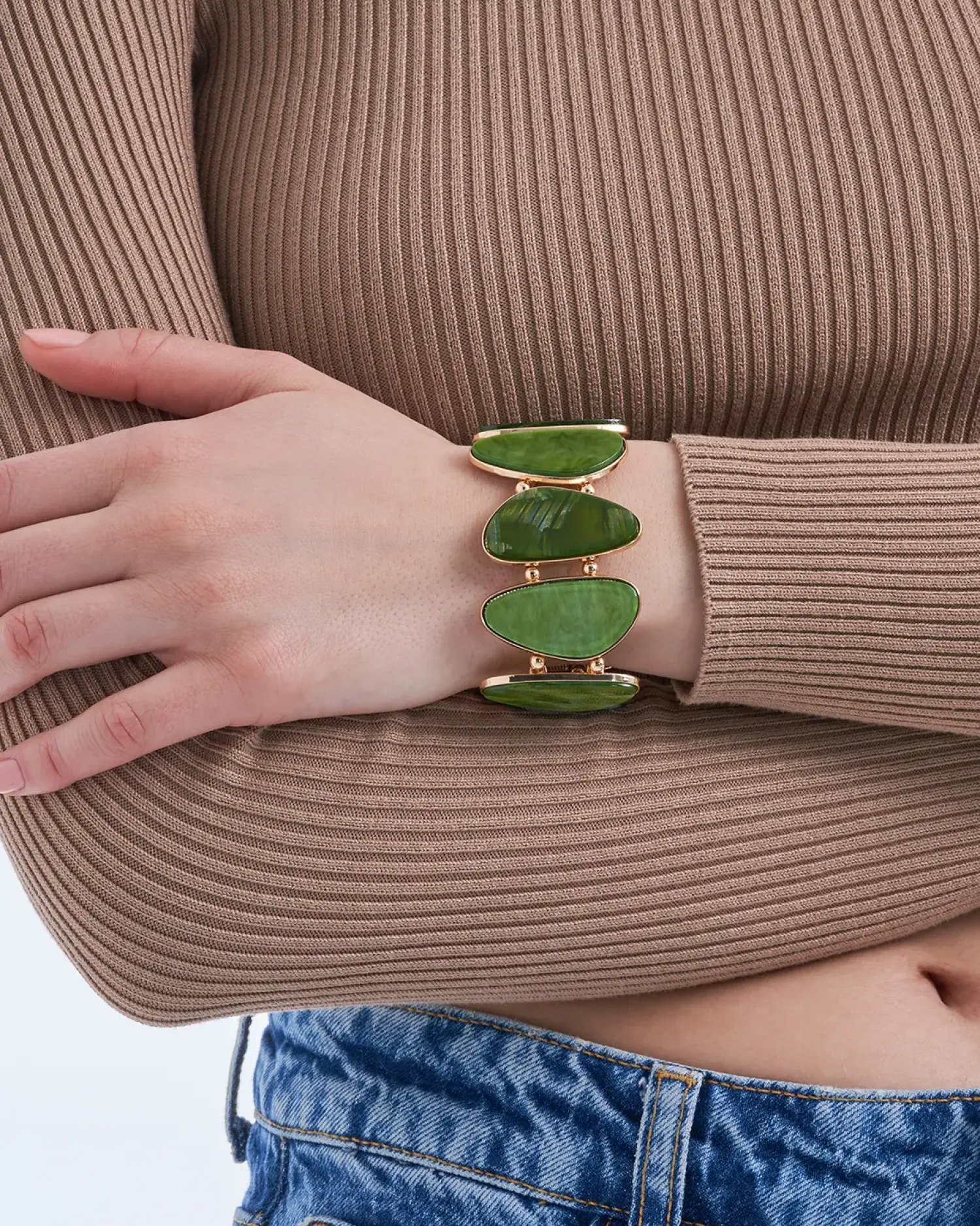 Bijou Brigitte Bracelet - Marbled Green Online