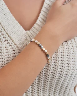 Bijou Brigitte Bracelet - Metallic Blocks Outlet