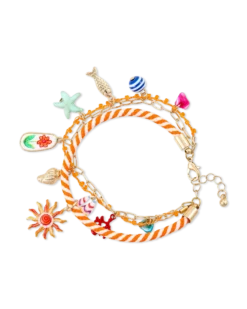 Bijou Brigitte Bracelet - Orange Shells Sale