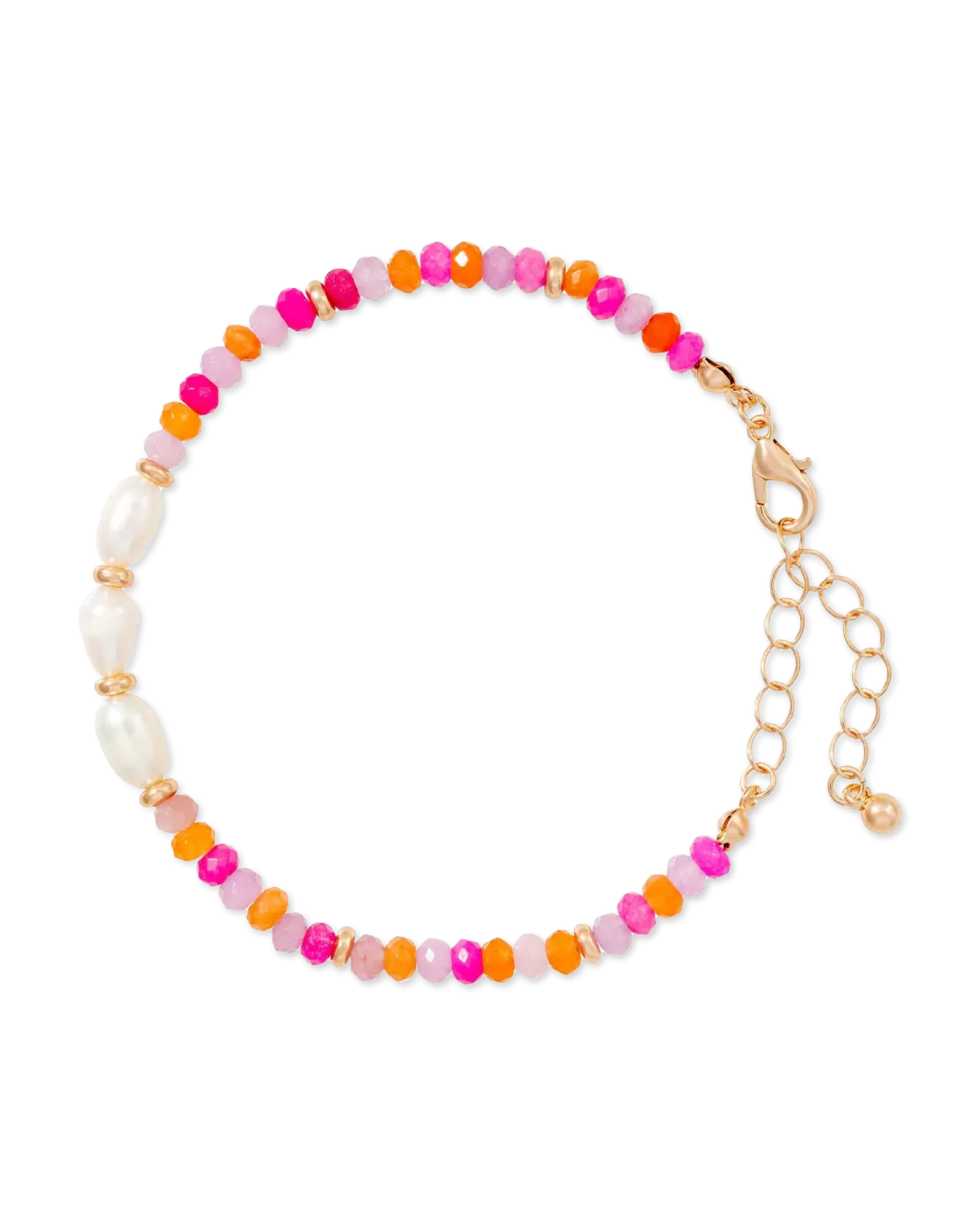 Bijou Brigitte Bracelet - Pink Jade Clearance