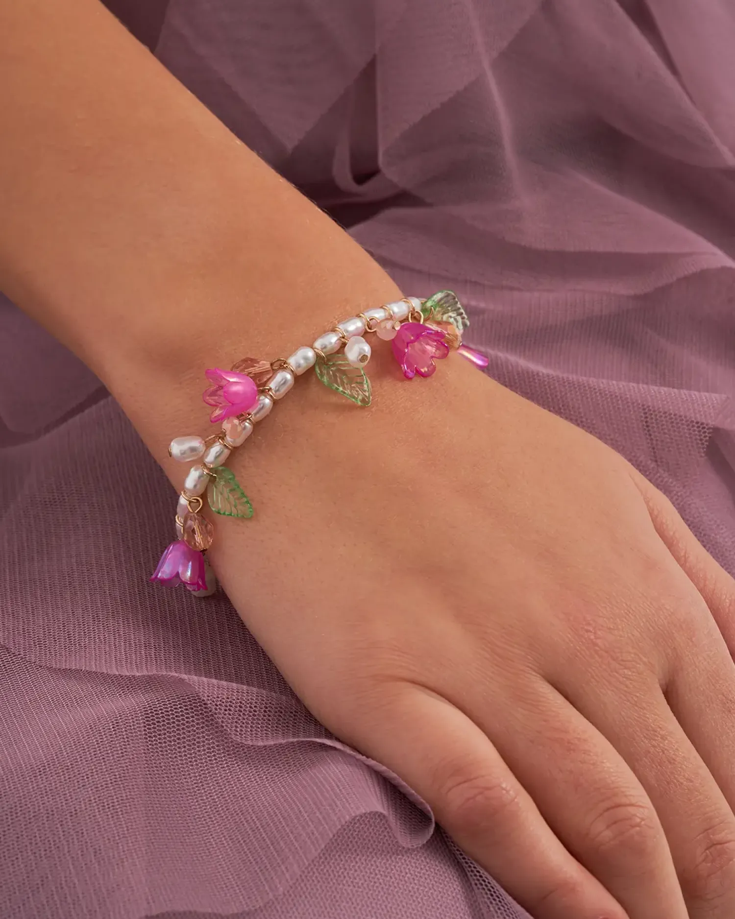 Bijou Brigitte Bracelet - Pink Tulip Hot