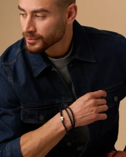 Bijou Brigitte Bracelet pour homme - Black Cross New
