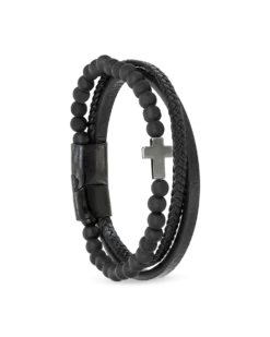 Bijou Brigitte Bracelet pour homme - Black Cross New