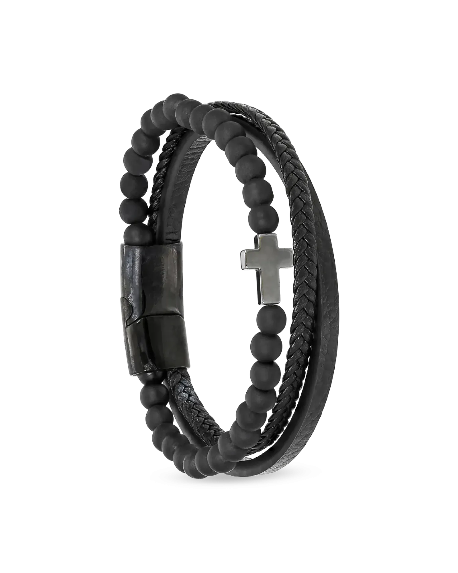 Bijou Brigitte Bracelet pour homme - Black Cross New
