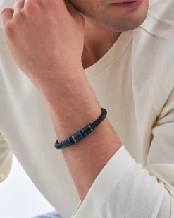 Bijou Brigitte Bracelet pour homme - Blue Details Outlet