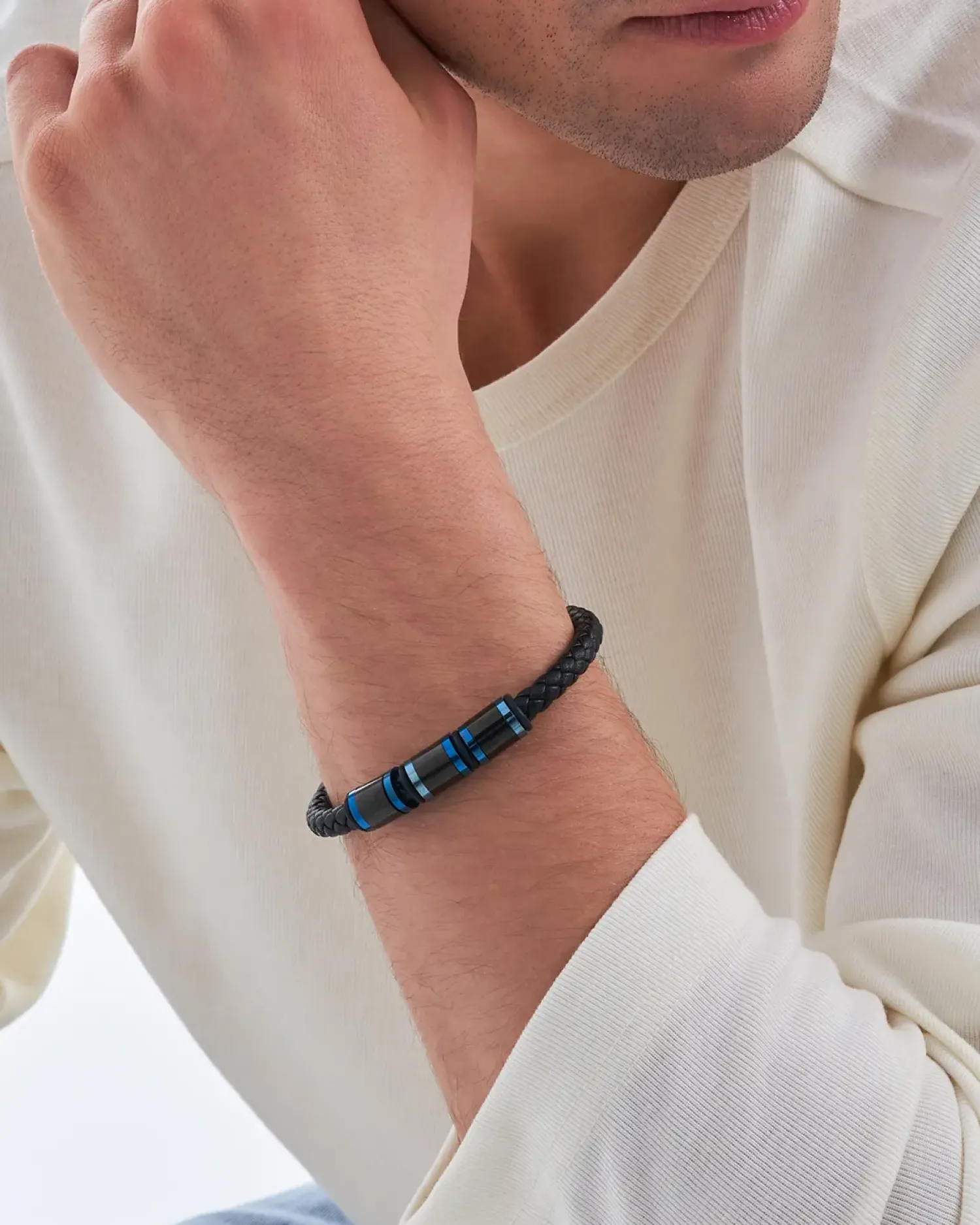 Bijou Brigitte Bracelet pour homme - Blue Details Outlet