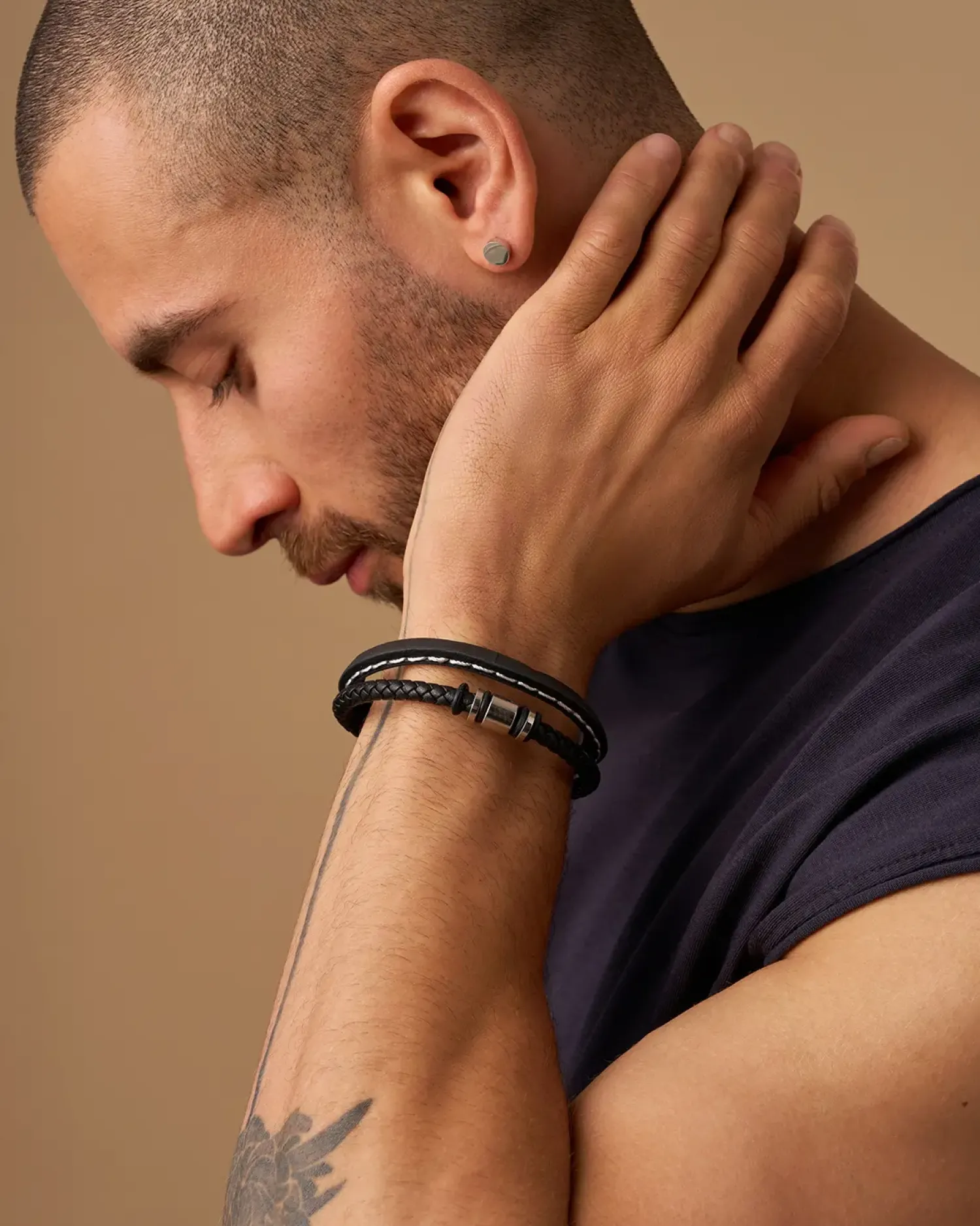 Bijou Brigitte Bracelet pour homme - Bold Black Online