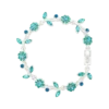 Bijou Brigitte Bracelet - Pétales vertes en strass New