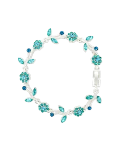 Bijou Brigitte Bracelet - Pétales vertes en strass New