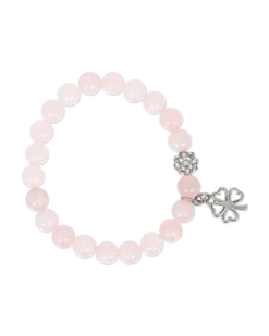 Bijou Brigitte Bracelet - Quartz rose / trèfle Discount