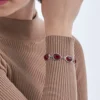 Bijou Brigitte Bracelet - Red Cat Eye Clearance